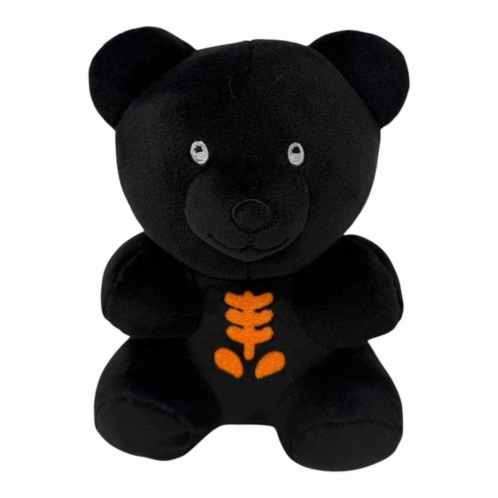 Walmart Way to Celebrate Halloween Gummy Bear Plush Black Skeleton Ribs‎ Spooky